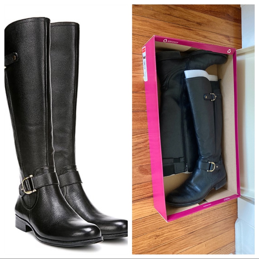 Naturalizer Joylynn Black Wide Calf Boot Size 6.5